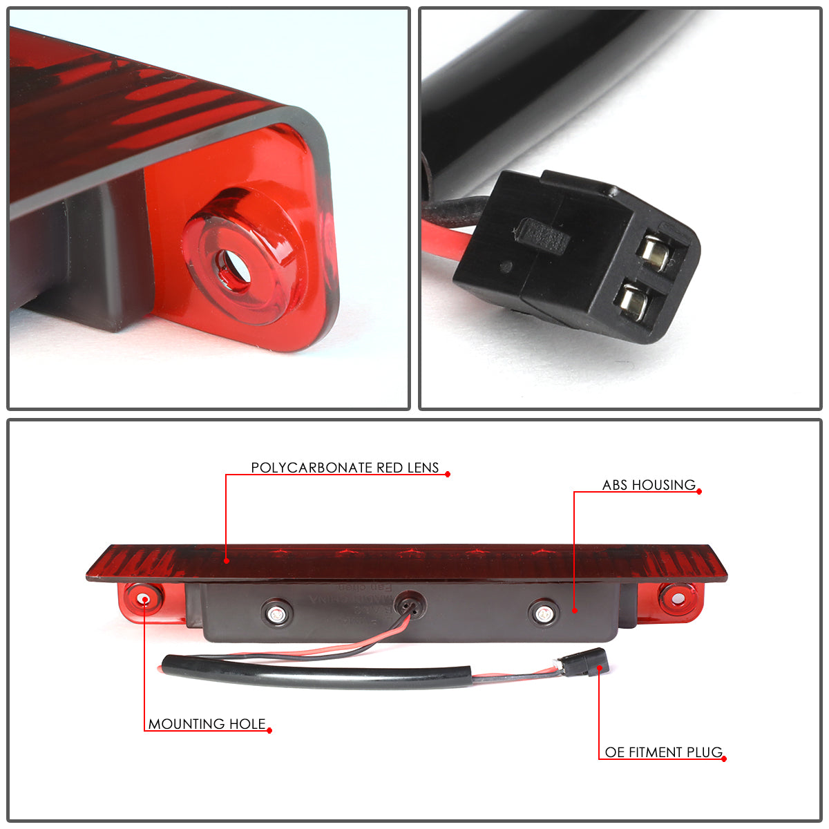 LUZ DE FRENO 13-17 CHEVY EXPRESS 1500, 2500, 3500 / GMC SAVANA 1500, 2500, 3500 - LED - RED
