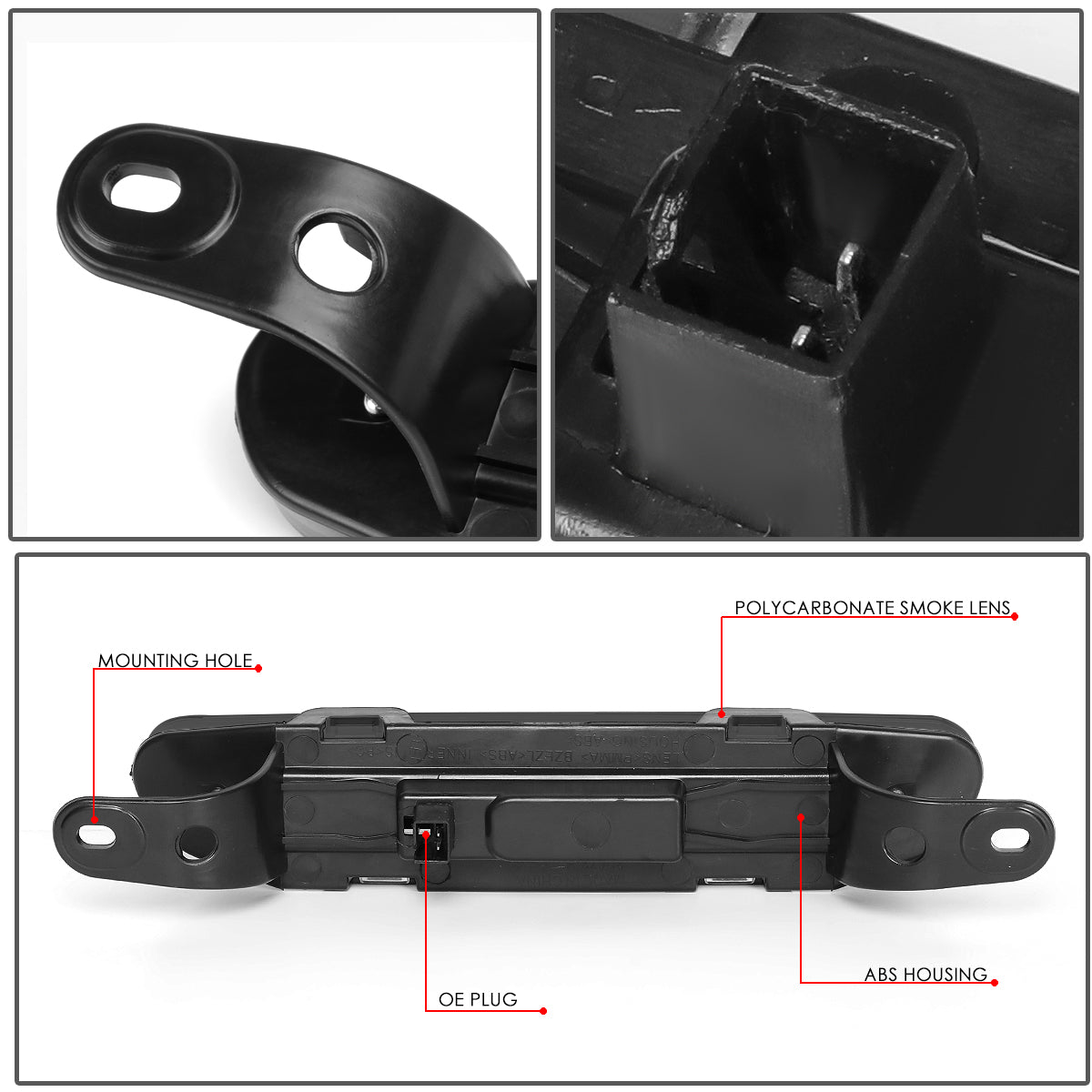 LUZ DE FRENO 06-10 DODGE CHARGER - LED - BLACK / SMOKE