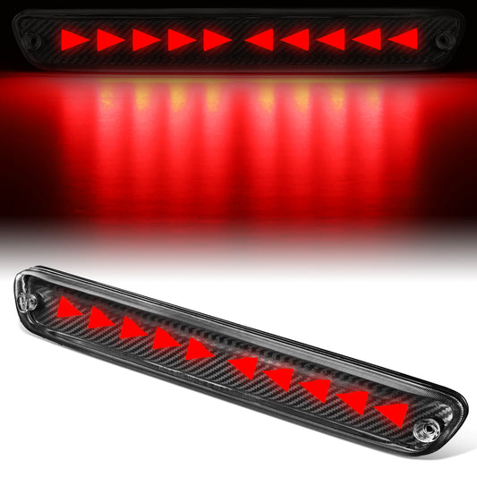 LUZ DE FRENO 04-12 CHEVY COLORADO, GMC CANYON / 06-08 ISUZU I-SERIES - 3D - LED - SEQUENTIAL TRIANGLE LED - BLACK
