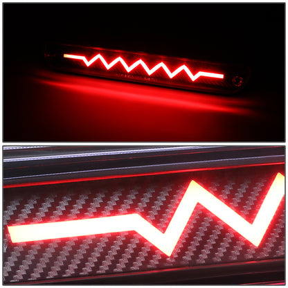 LUZ DE FRENO 04-12 CHEVY COLORADO, GMC CANYON / 06-08 ISUZU I-SERIES - 3D - LED - SEQUENTIAL HEARTBEAT LED - BLACK