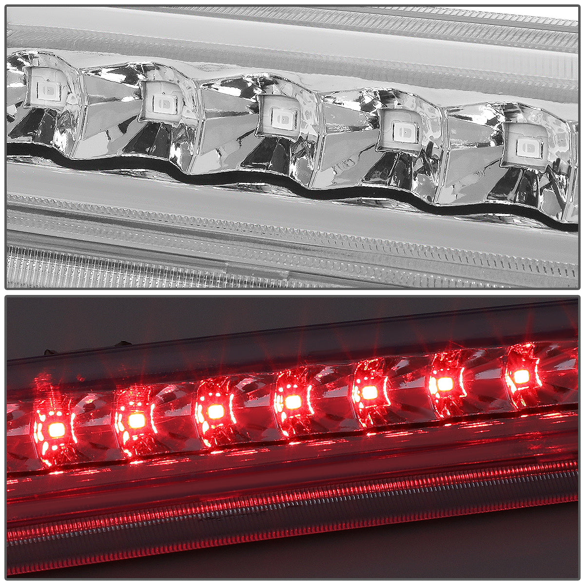 LUZ DE FRENO 04-07 BUICK RAINIER / 02-09 GMC ENVOY, CHEVROLET TRAILBLAZER / 04-06 CHEVROLET TRAILBLAZER EXT / 02-06 GMC ENVOY XL / 03-08 ISUZU ASCENDER / 02-04 OLDSMOBILE BRAVADA / 05-09 SAAB 9-7X - LED - CHROME