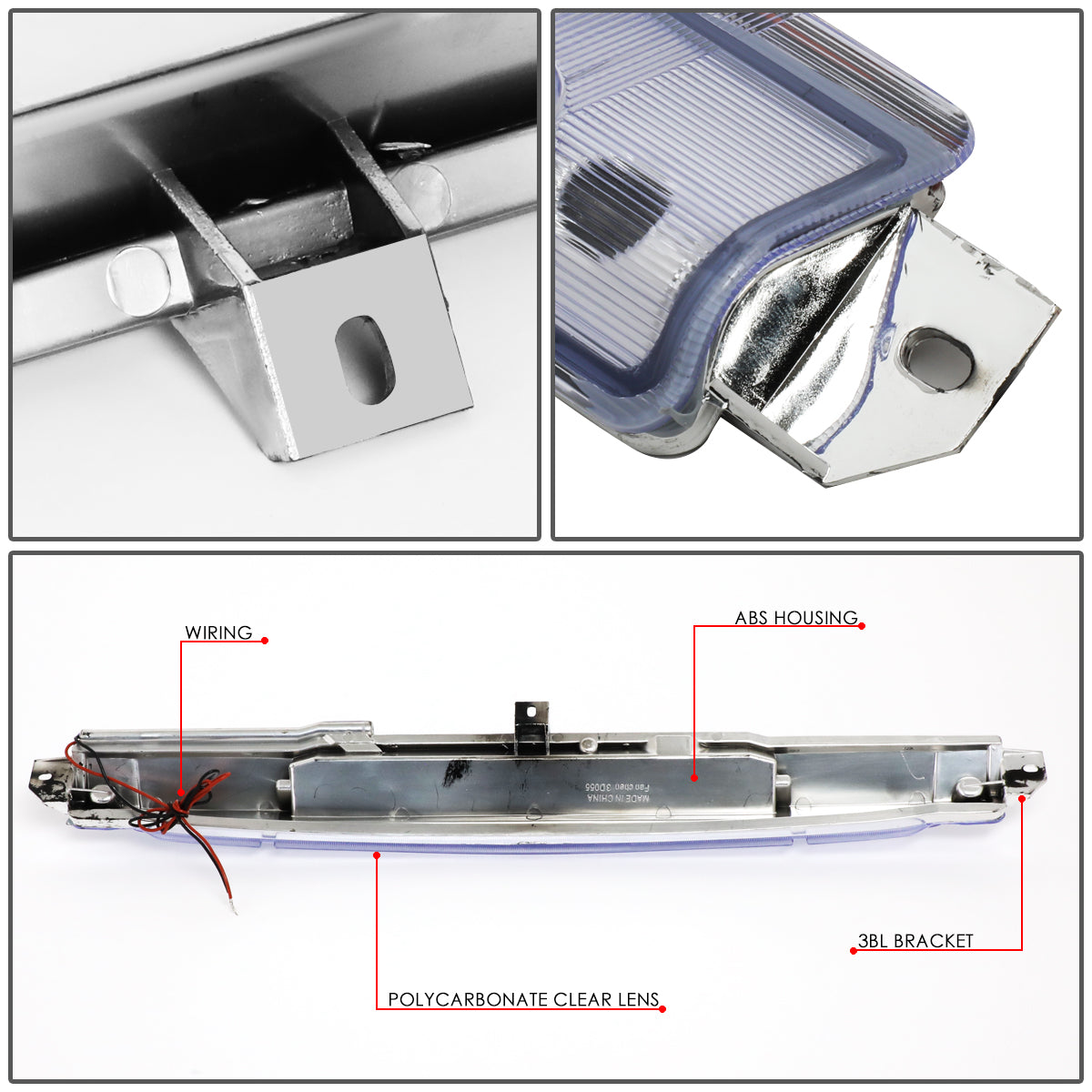 LUZ DE FRENO 04-07 BUICK RAINIER / 02-09 GMC ENVOY, CHEVROLET TRAILBLAZER / 04-06 CHEVROLET TRAILBLAZER EXT / 02-06 GMC ENVOY XL / 03-08 ISUZU ASCENDER / 02-04 OLDSMOBILE BRAVADA / 05-09 SAAB 9-7X - LED - CHROME