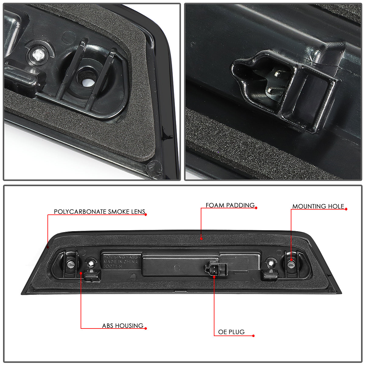 LUZ DE FRENO 10-16 DODGE JOURNEY - LED - BLACK / SMOKE