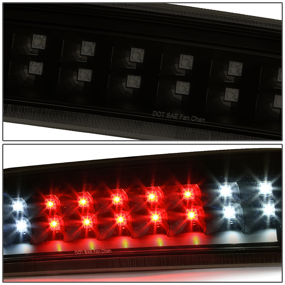 LUZ DE FRENO 09-17 DODGE RAM 1500 / 10-17 RAM 2500, 3500 - FITS MODELS WITH CARGO LIGHTS ONLY - LED - BLACK / SMOKE