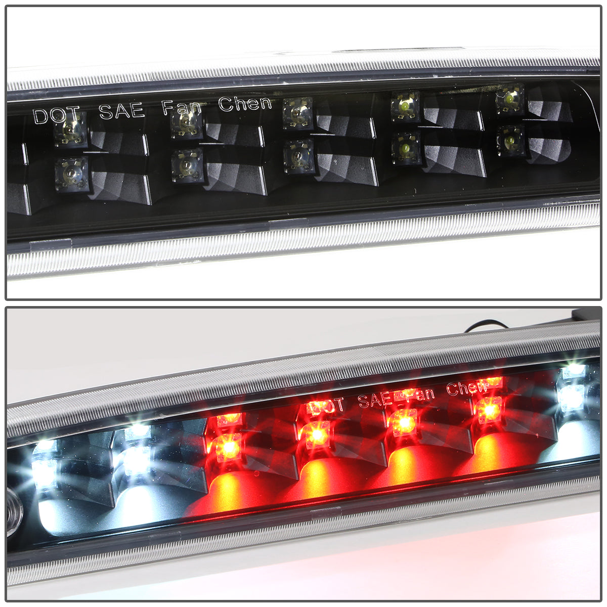 LUZ DE FRENO 94-01 DODGE RAM 1500 / 94-02 DODGE RAM 2500, 3500 - FITS MODELS WITH CARGO LIGHTS ONLY - LED - BLACK