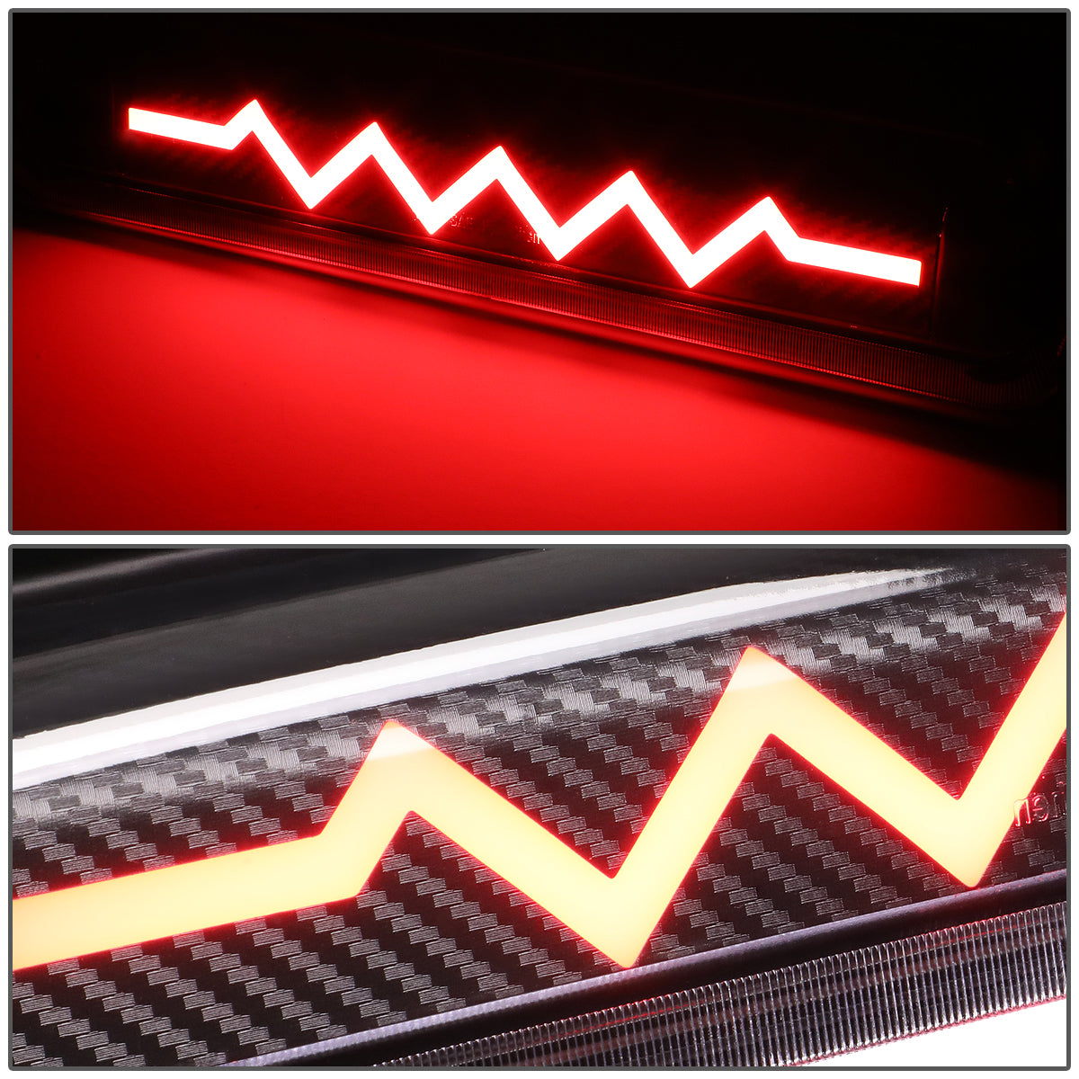 LUZ DE FRENO 07-10 FORD EXPLORER SPORT TRAC / 04-08 FORD F-150 - 3D - LED - SEQUENTIAL HEARTBEAT LED - BLACK