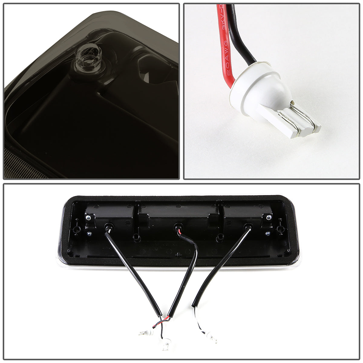 LUZ DE FRENO 07-10 FORD EXPLORER SPORT TRAC / 04-08 FORD F-150, LOBO / 06-08 LINCOLN MARK LT - LED - BLACK / SMOKE