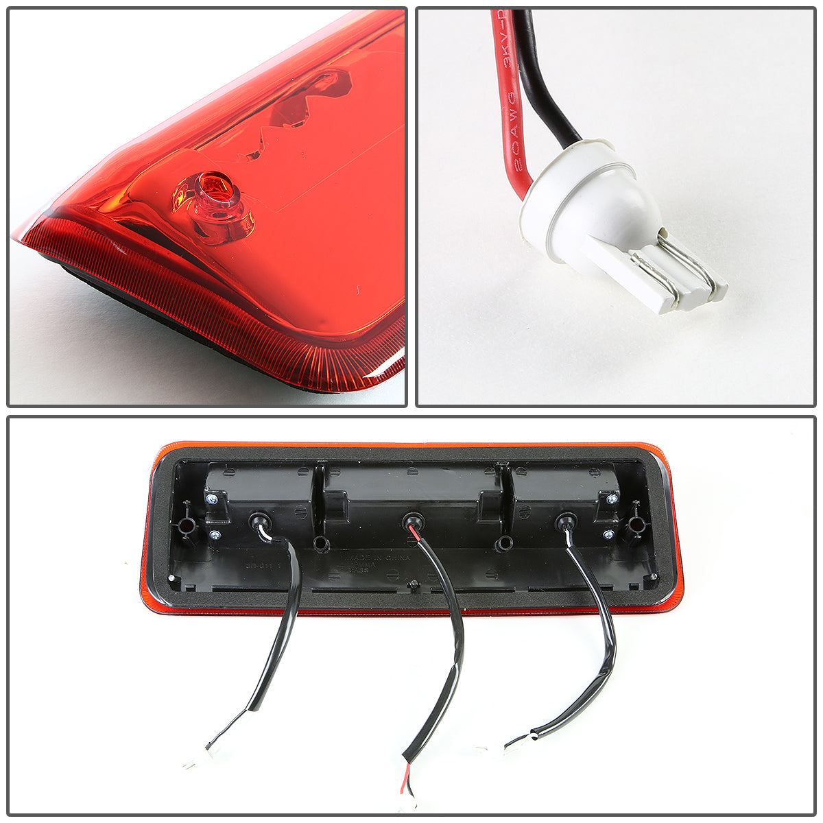 LUZ DE FRENO 07-10 FORD EXPLORER SPORT TRAC / 04-08 FORD F-150, LOBO / 06-08 LINCOLN MARK LT - LED - RED