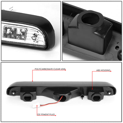 LUZ DE FRENO 92-96 FORD F-150, BRONCO / 92-97 F-250, F-350 - FITS MODELS WITHOUT REAR CARGO LIGHT - LED - CHROME