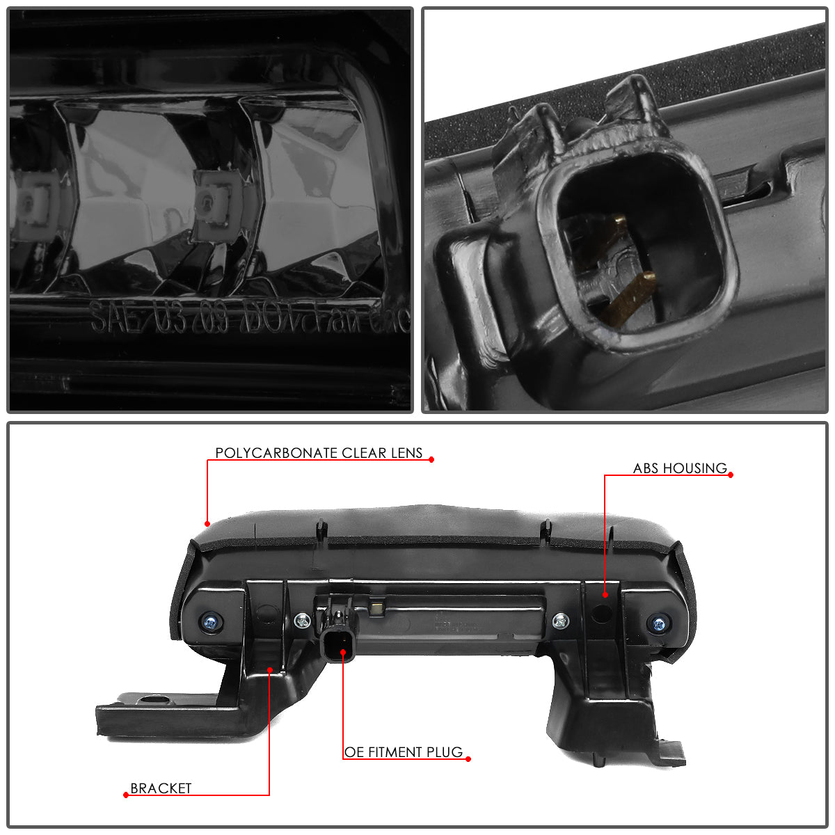 LUZ DE FRENO 12-18 FORD FLEX - LED - SMOKE