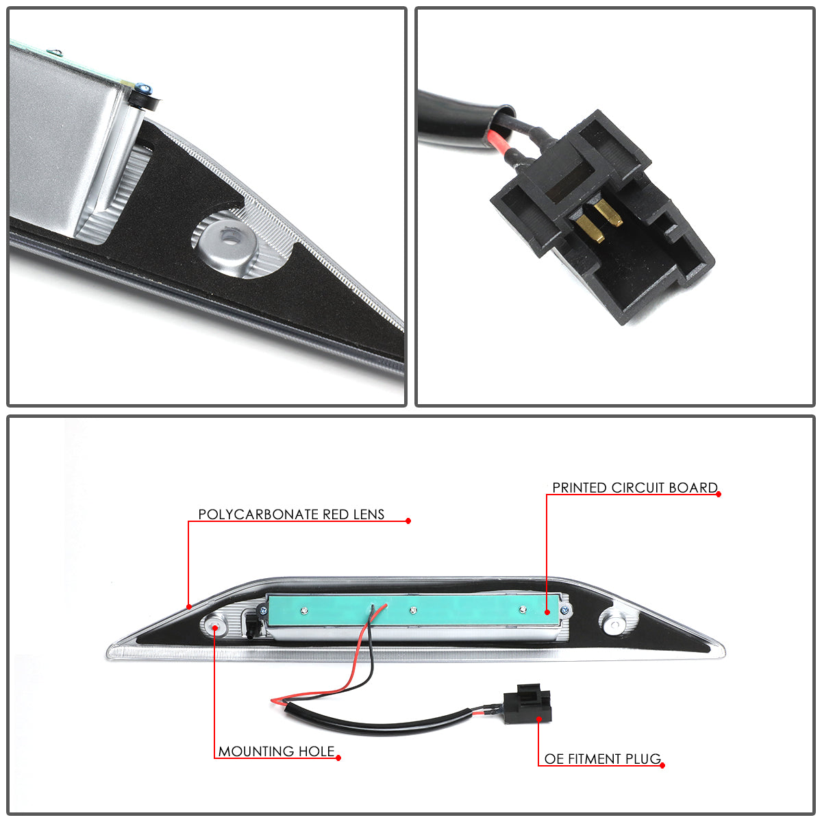 LUZ DE FRENO 08-07 FORD FREESTYLE / 08-09 TAURUS X - LED - RED