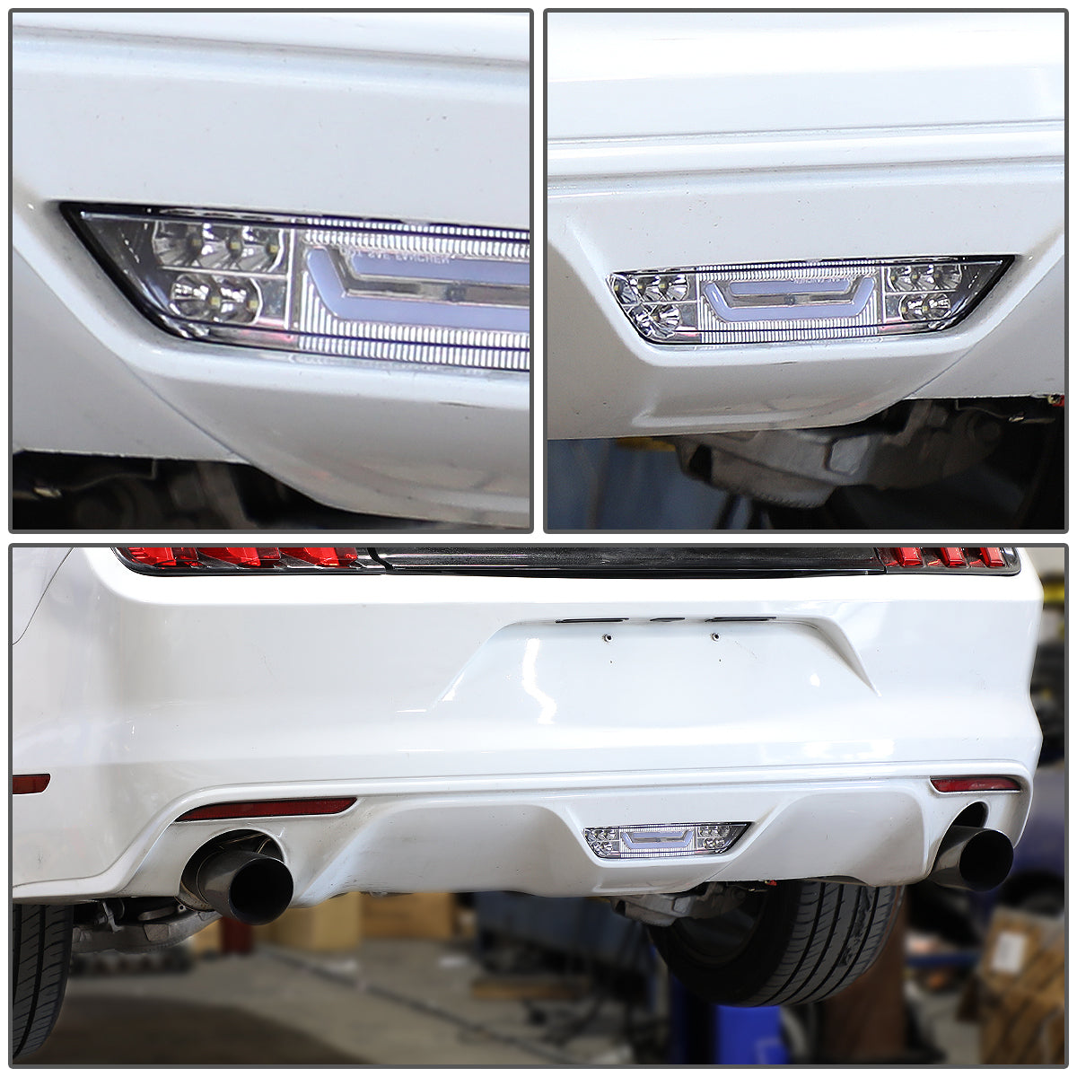 LUZ DE FRENO 15-18 FORD MUSTANG - REQUIRES WIRING INTO EXISTING REVERSE / TAIL LIGHTS - 3D - LED - CHROME