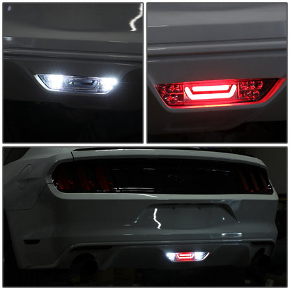 LUZ DE FRENO 15-18 FORD MUSTANG - REQUIRES WIRING INTO EXISTING REVERSE / TAIL LIGHTS - 3D - LED - CHROME