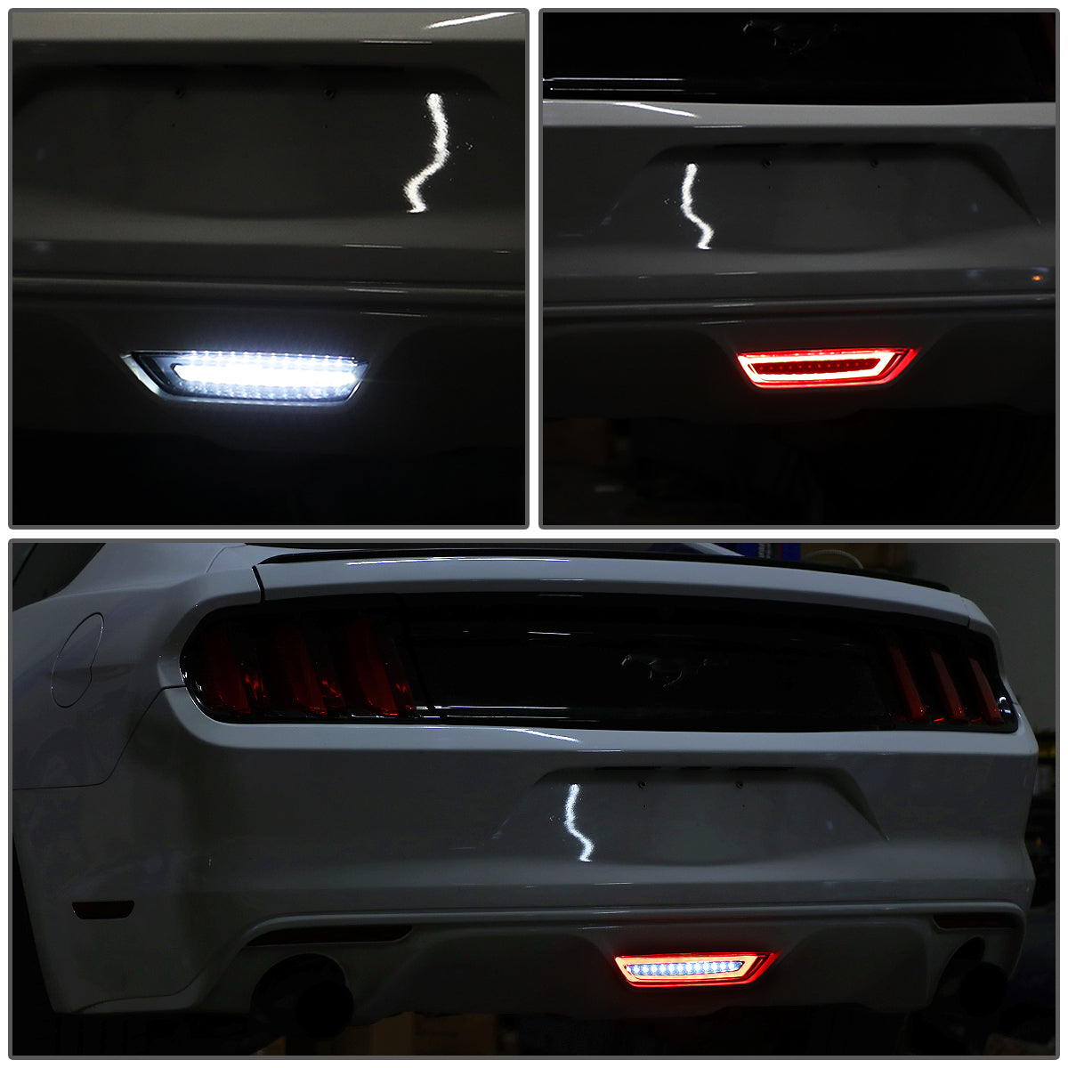 LUZ DE FRENO 15-18 FORD MUSTANG - REQUIRES WIRING INTO EXISTING REVERSE / TAIL LIGHTS - LED - BLACK