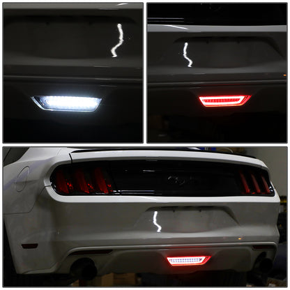 LUZ DE FRENO 15-18 FORD MUSTANG - REQUIRES WIRING INTO EXISTING REVERSE / TAIL LIGHTS - LED - CHROME
