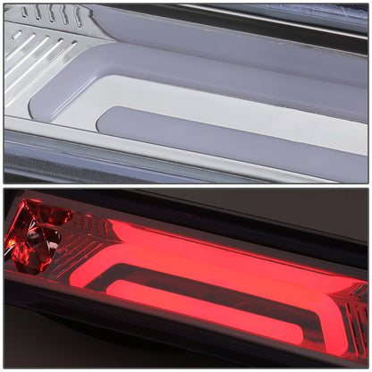 LUZ DE FRENO 87-93 FORD MUSTANG LX - FITS HATCHBACK MODELS WITH OEM SPOILER - PLUGS INTO FACTORY BULB SOCKET - 3D - LED - CHROME