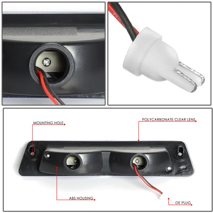 LUZ DE FRENO 87-93 FORD MUSTANG LX - FITS HATCHBACK MODELS WITH OEM SPOILER - PLUGS INTO FACTORY BULB SOCKET - LED - CHROME