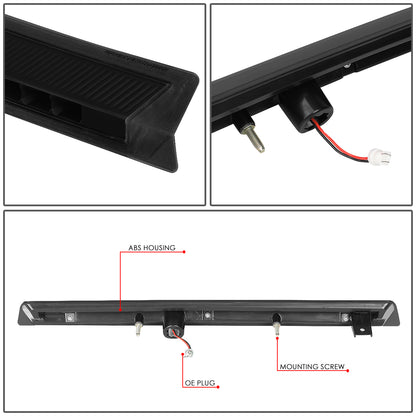 LUZ DE FRENO 99-04 FORD MUSTANG - DOES NOT FIT COBRA MODEL - LED - BLACK / SMOKE