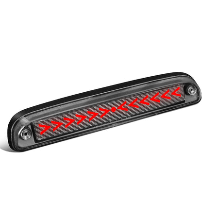 LUZ DE FRENO 94-10 MAZDA B2300, B2500, B3000, B4000 / 93-11 FORD RANGER / 01-05 FORD EXPLORER SPORT TRAC / 99-16 FORD F-250SD, F-350SD, F-450SD, F-550SD - 3D - SEQUENTIAL ARROW LED - BLACK