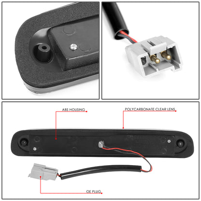 LUZ DE FRENO 94-10 MAZDA B2300, B2500, B3000, B4000 / 93-11 FORD RANGER / 01-05 FORD EXPLORER SPORT TRAC / 99-16 FORD F-250SD, F-350SD, F-450SD, F-550SD - 3D - SEQUENTIAL HEARTBEAT LED - BLACK