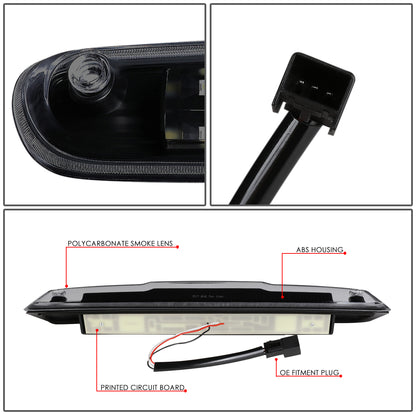 LUZ DE FRENO 07-13 CHEVY SILVERADO 1500, 1500HD, GMC SIERRA 1500, 1500HD / 07-14 SILVERADO 2500, 3500, HD MODELS, GMC SIERRA 2500, 3500, HD MODELS / 09-10 HUMMER H3T - 3D - LED - BLACK