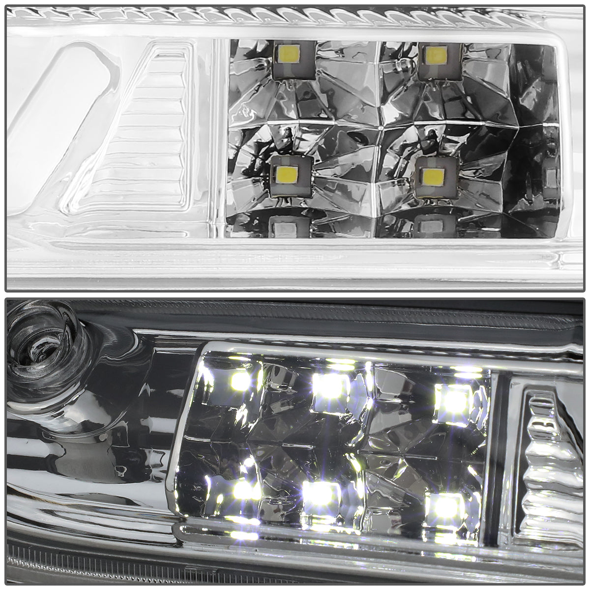 LUZ DE FRENO 07-13 CHEVY SILVERADO 1500, 1500HD, GMC SIERRA 1500, 1500HD / 07-14 SILVERADO 2500, 3500, HD MODELS, GMC SIERRA 2500, 3500, HD MODELS / 09-10 HUMMER H3T - 3D - LED - CHROME