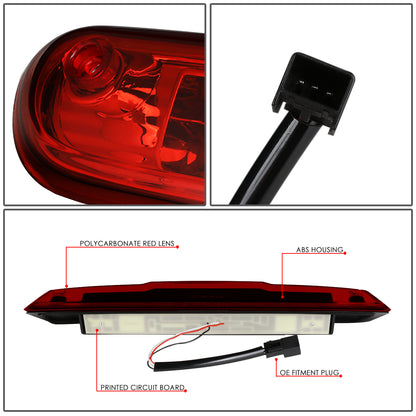 LUZ DE FRENO 07-13 CHEVY SILVERADO 1500, 1500HD, GMC SIERRA 1500, 1500HD / 07-14 SILVERADO 2500, 3500, HD MODELS, GMC SIERRA 2500, 3500, HD MODELS / 09-10 HUMMER H3T - 3D - LED - RED