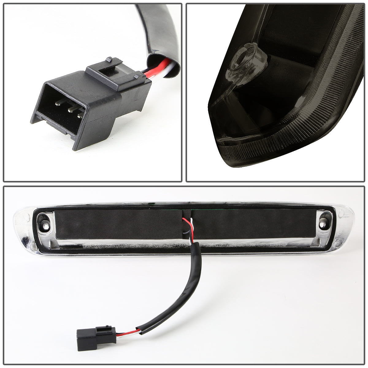 LUZ DE FRENO 07-13 CHEVY SILVERADO 1500, 1500HD, GMC SIERRA 1500, 1500HD / 07-14 SILVERADO 2500, 3500, HD MODELS, SIERRA 2500, 3500, HD MODELS / 09-10 HUMMER H3T - LED - BLACK / SMOKE