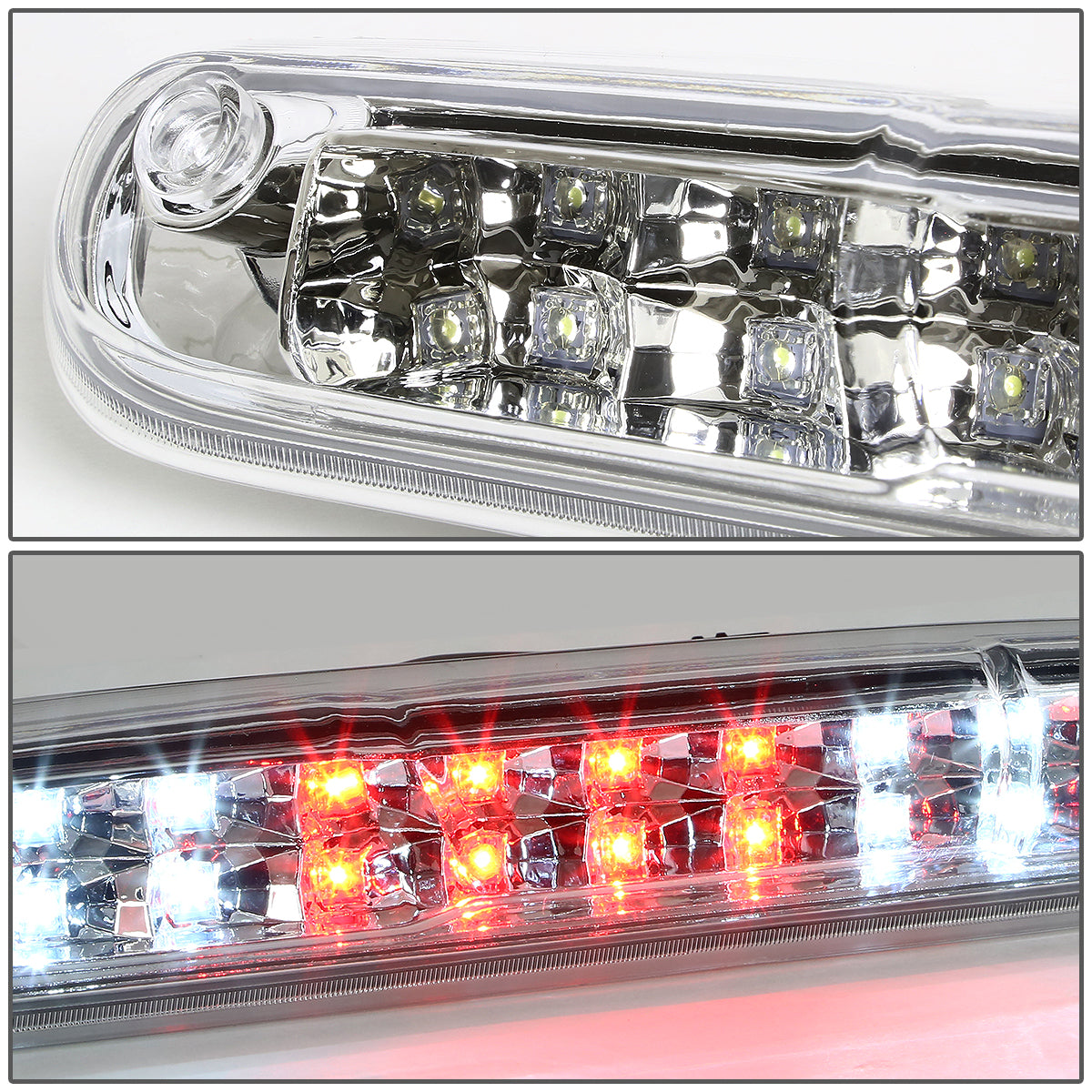 LUZ DE FRENO 07-13 CHEVY SILVERADO 1500, 1500HD, GMC SIERRA 1500, 1500HD / 07-14 SILVERADO 2500, 3500, HD MODELS, SIERRA 2500, 3500, HD MODELS / 09-10 HUMMER H3T - LED - CHROME