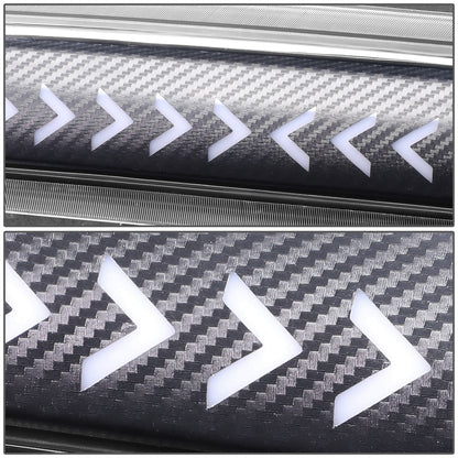 LUZ DE FRENO 14-20 CHEVY SILVERADO 1500 / 14-18 GMC SIERRA 1500 / 15-19 SILVERADO 2500, 3500, SIERRA 2500, 3500 / 2019 SIERRA 1500 LIMITED - FITS MODELS WITH CARGO LIGHT - 3D - SEQUENTIAL ARROW LED - BLACK