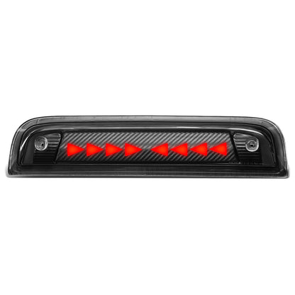 LUZ DE FRENO 14-20 CHEVY SILVERADO 1500 / 14-18 GMC SIERRA 1500 / 15-19 SILVERADO 2500, 3500, SIERRA 2500, 3500 / 2019 SIERRA 1500 LIMITED - FITS MODELS WITH CARGO LIGHT - 3D - SEQUENTIAL TRIANGLE LED - BLACK