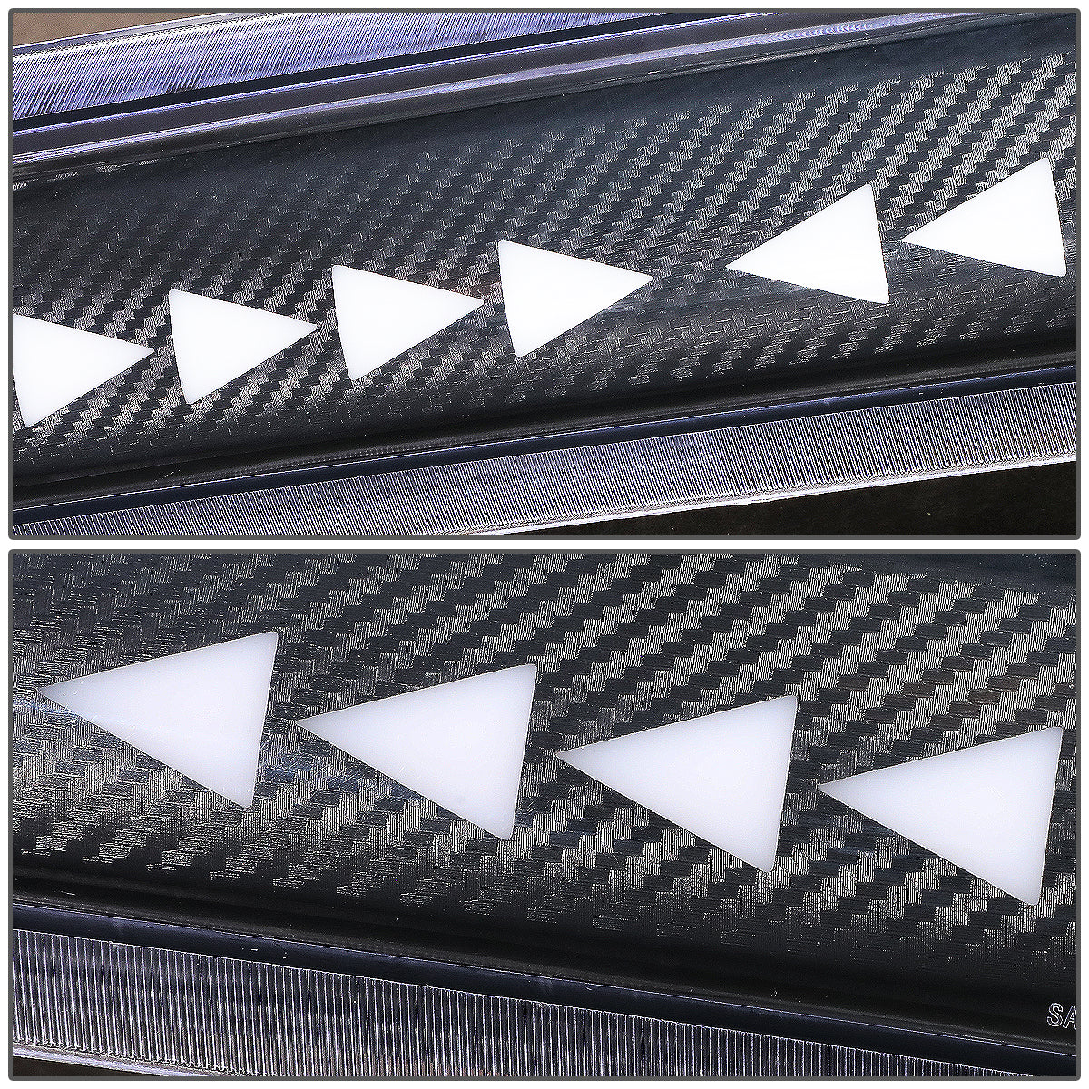 LUZ DE FRENO 14-20 CHEVY SILVERADO 1500 / 14-18 GMC SIERRA 1500 / 15-19 SILVERADO 2500, 3500, SIERRA 2500, 3500 / 2019 SIERRA 1500 LIMITED - FITS MODELS WITH CARGO LIGHT - 3D - SEQUENTIAL TRIANGLE LED - BLACK