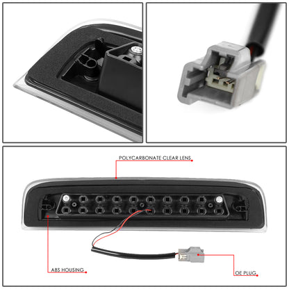 LUZ DE FRENO 14-20 CHEVY SILVERADO 1500 / 14-18 GMC SIERRA 1500 / 15-19 SILVERADO 2500, 3500, SIERRA 2500, 3500 / 2019 SIERRA 1500 LIMITED - FITS MODELS WITH CARGO LIGHT - 3D - SEQUENTIAL TRIANGLE LED - BLACK