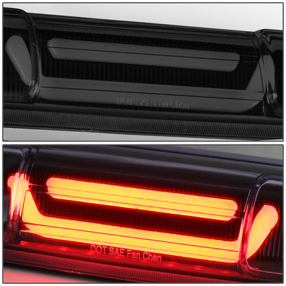 LUZ DE FRENO 99-06 CHEVY SILVERADO 1500, 2500, 3500, HD MODELS, GMC SIERRA 1500, 2500, 3500, HD MODELS / 2007 SILVERADO 1500, 2500, 3500, HD MODELS CLASSIC, SIERRA 1500, 2500, 3500 , HD MODELS CLASSIC - 3D - LED - BLACK / SMOKE