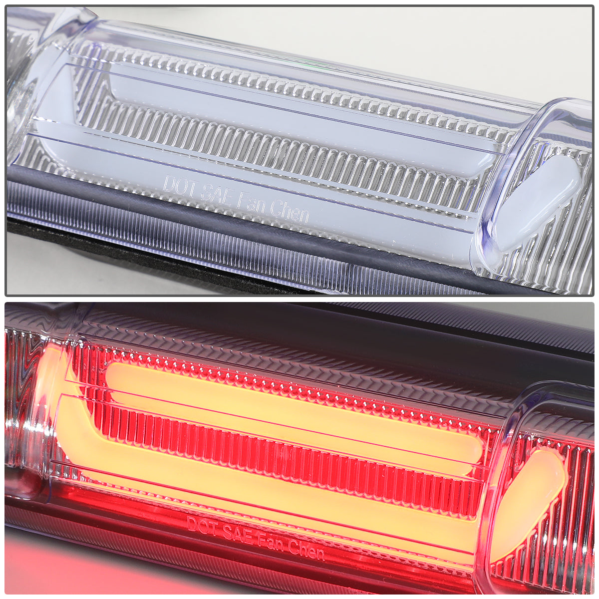 LUZ DE FRENO 99-06 CHEVY SILVERADO 1500, 2500, 3500, HD MODELS, GMC SIERRA 1500, 2500, 3500, HD MODELS / 2007 SILVERADO 1500, 2500, 3500, HD MODELS CLASSIC, SIERRA 1500, 2500, 3500 , HD MODELS CLASSIC - 3D - LED - CHROME