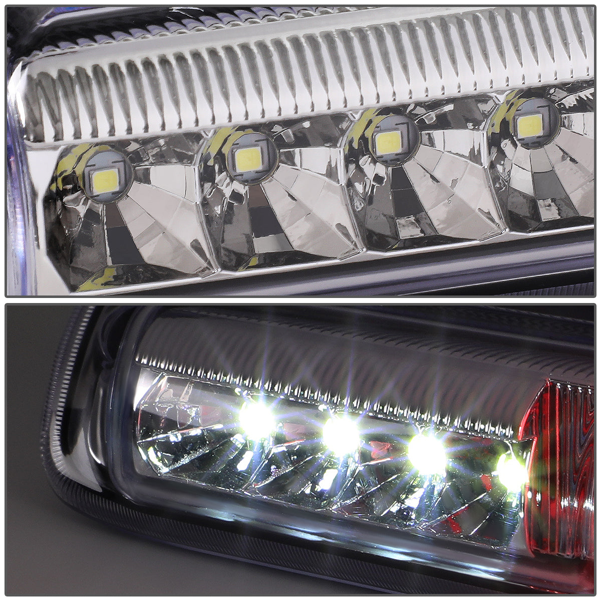 LUZ DE FRENO 99-06 CHEVY SILVERADO 1500, 2500, 3500, HD MODELS, GMC SIERRA 1500, 2500, 3500, HD MODELS / 2007 SILVERADO 1500, 2500, 3500, HD MODELS CLASSIC, SIERRA 1500, 2500, 3500 , HD MODELS CLASSIC - 3D - LED - CHROME