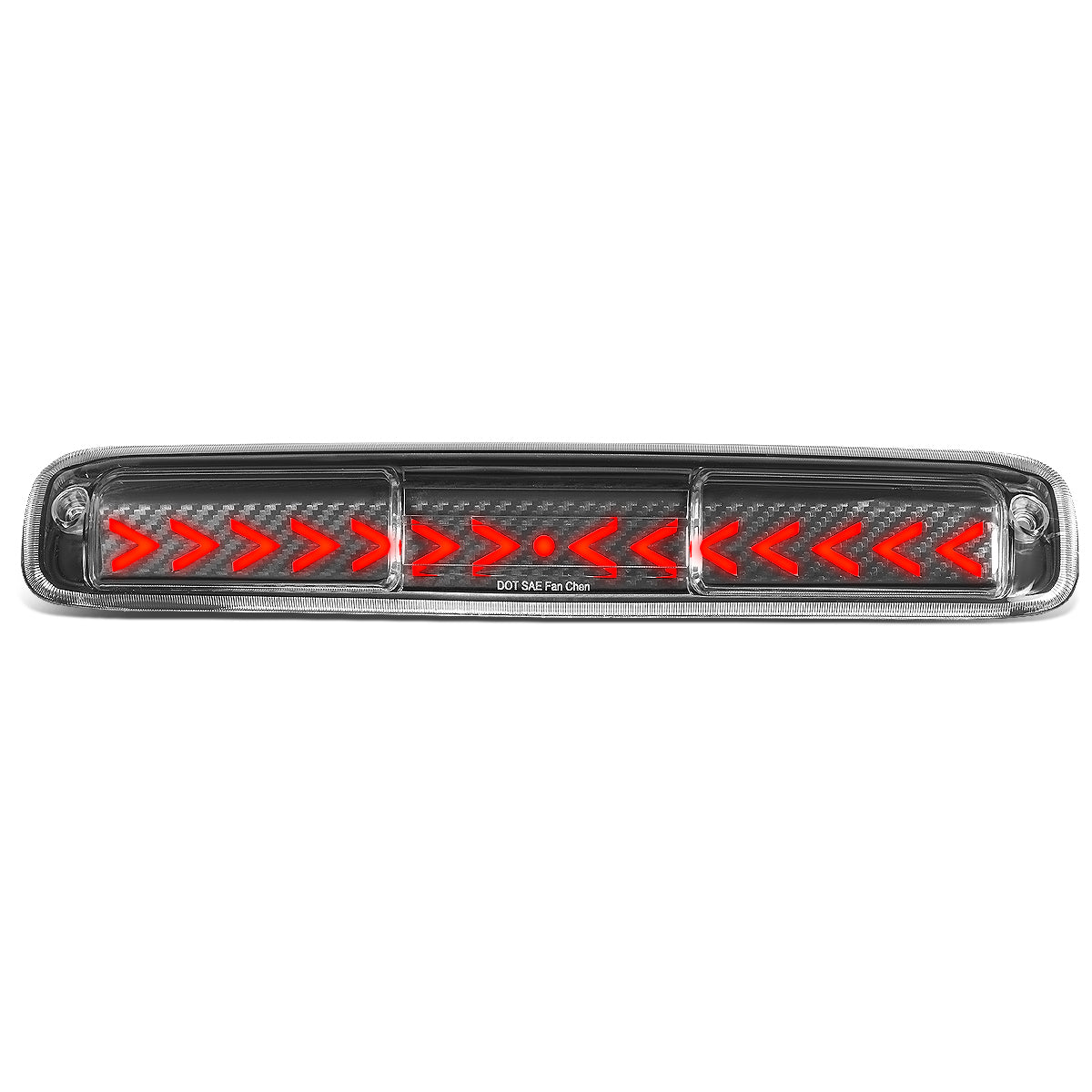LUZ DE FRENO 99-06 CHEVY SILVERADO 1500, 2500, 3500, HD MODELS, GMC SIERRA 1500, 2500, 3500, HD MODELS / 2007 SILVERADO 1500, 2500, 3500, HD MODELS CLASSIC, SIERRA 1500, 2500, 3500 , HD MODELS CLASSIC - 3D - SEQUENTIAL ARROW LED - BLACK
