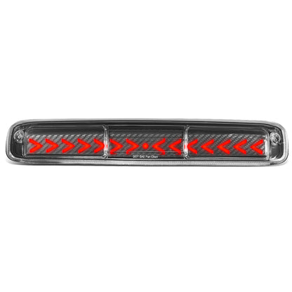LUZ DE FRENO 99-06 CHEVY SILVERADO 1500, 2500, 3500, HD MODELS, GMC SIERRA 1500, 2500, 3500, HD MODELS / 2007 SILVERADO 1500, 2500, 3500, HD MODELS CLASSIC, SIERRA 1500, 2500, 3500 , HD MODELS CLASSIC - 3D - SEQUENTIAL ARROW LED - BLACK