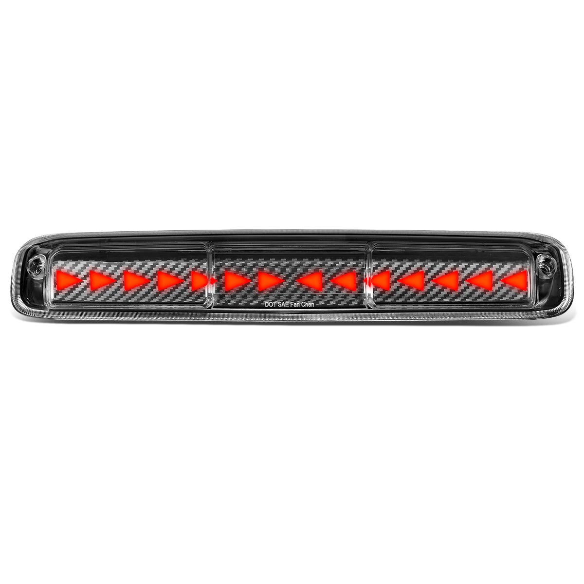 LUZ DE FRENO 99-06 CHEVY SILVERADO 1500, 2500, 3500, HD MODELS, GMC SIERRA 1500, 2500, 3500, HD MODELS / 2007 SILVERADO 1500, 2500, 3500, HD MODELS CLASSIC, SIERRA 1500, 2500, 3500 , HD MODELS CLASSIC - 3D - SEQUENTIAL TRIANGLE LED - BLACK