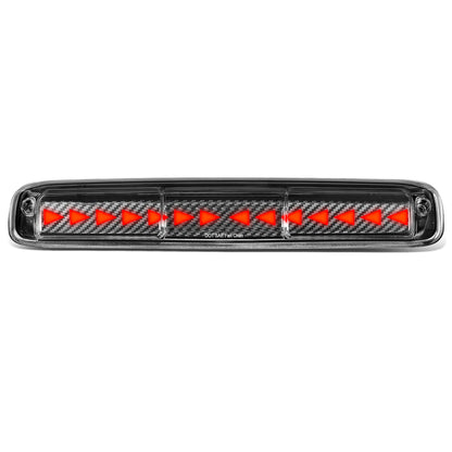 LUZ DE FRENO 99-06 CHEVY SILVERADO 1500, 2500, 3500, HD MODELS, GMC SIERRA 1500, 2500, 3500, HD MODELS / 2007 SILVERADO 1500, 2500, 3500, HD MODELS CLASSIC, SIERRA 1500, 2500, 3500 , HD MODELS CLASSIC - 3D - SEQUENTIAL TRIANGLE LED - BLACK