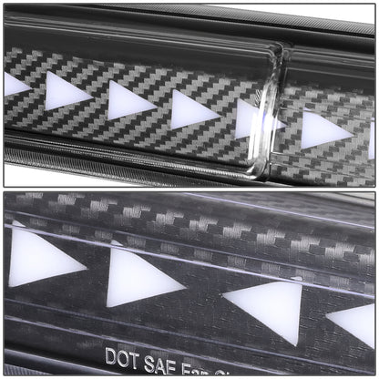 LUZ DE FRENO 99-06 CHEVY SILVERADO 1500, 2500, 3500, HD MODELS, GMC SIERRA 1500, 2500, 3500, HD MODELS / 2007 SILVERADO 1500, 2500, 3500, HD MODELS CLASSIC, SIERRA 1500, 2500, 3500 , HD MODELS CLASSIC - 3D - SEQUENTIAL TRIANGLE LED - BLACK