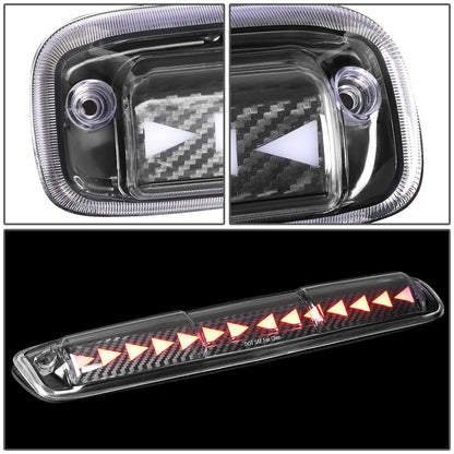 LUZ DE FRENO 99-06 CHEVY SILVERADO 1500, 2500, 3500, HD MODELS, GMC SIERRA 1500, 2500, 3500, HD MODELS / 2007 SILVERADO 1500, 2500, 3500, HD MODELS CLASSIC, SIERRA 1500, 2500, 3500 , HD MODELS CLASSIC - 3D - SEQUENTIAL TRIANGLE LED - BLACK