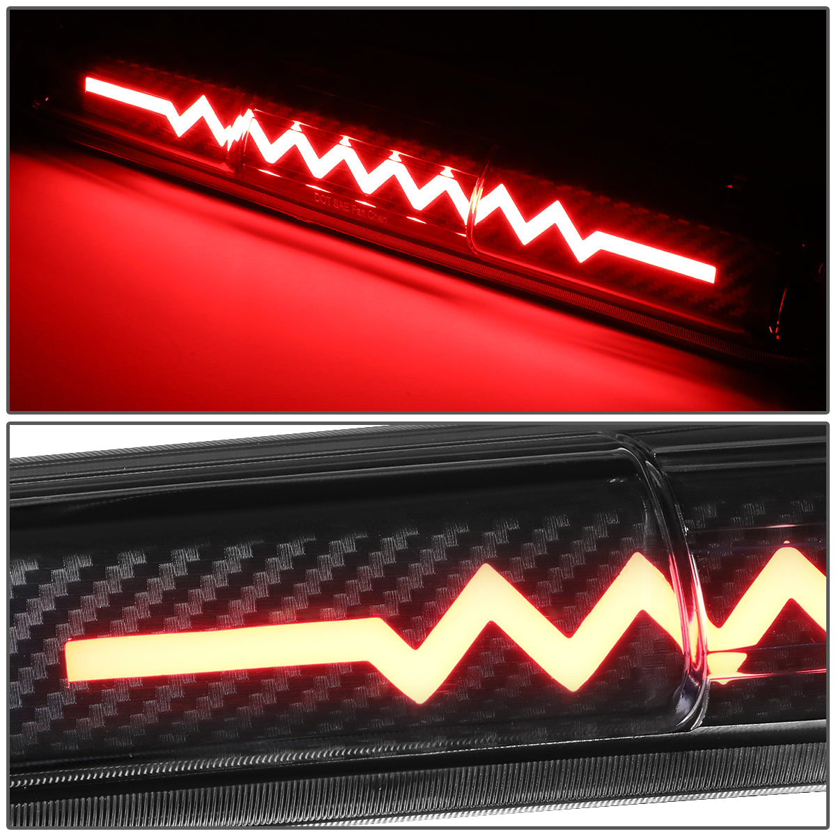 LUZ DE FRENO 99-06 CHEVY SILVERADO 1500, 2500, 3500, HD MODELS, GMC SIERRA 1500, 2500, 3500, HD MODELS / 2007 SILVERADO 1500, 2500, 3500, HD MODELS CLASSIC, SIERRA 1500, 2500, 3500 , HD MODELS CLASSIC - 3D - SEQUENTIAL HEARTBEAT LED - BLACK