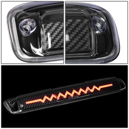 LUZ DE FRENO 99-06 CHEVY SILVERADO 1500, 2500, 3500, HD MODELS, GMC SIERRA 1500, 2500, 3500, HD MODELS / 2007 SILVERADO 1500, 2500, 3500, HD MODELS CLASSIC, SIERRA 1500, 2500, 3500 , HD MODELS CLASSIC - 3D - SEQUENTIAL HEARTBEAT LED - BLACK