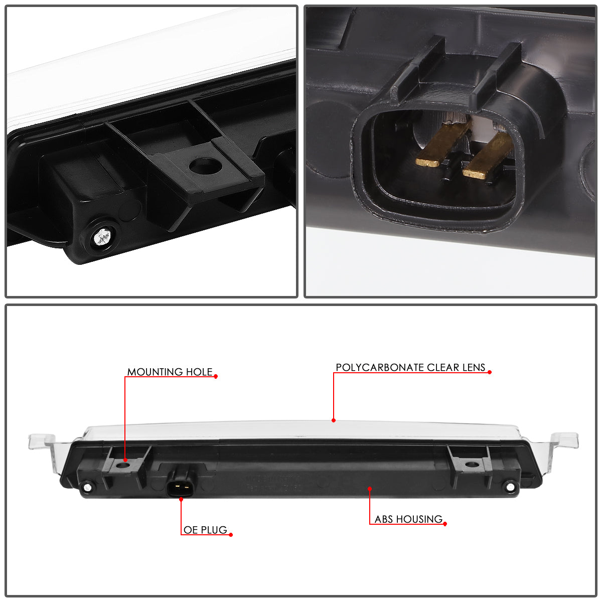 LUZ DE FRENO 09-17 CHEVY TRAVERSE / 09-12 GMC ACADIA - LED - BLACK