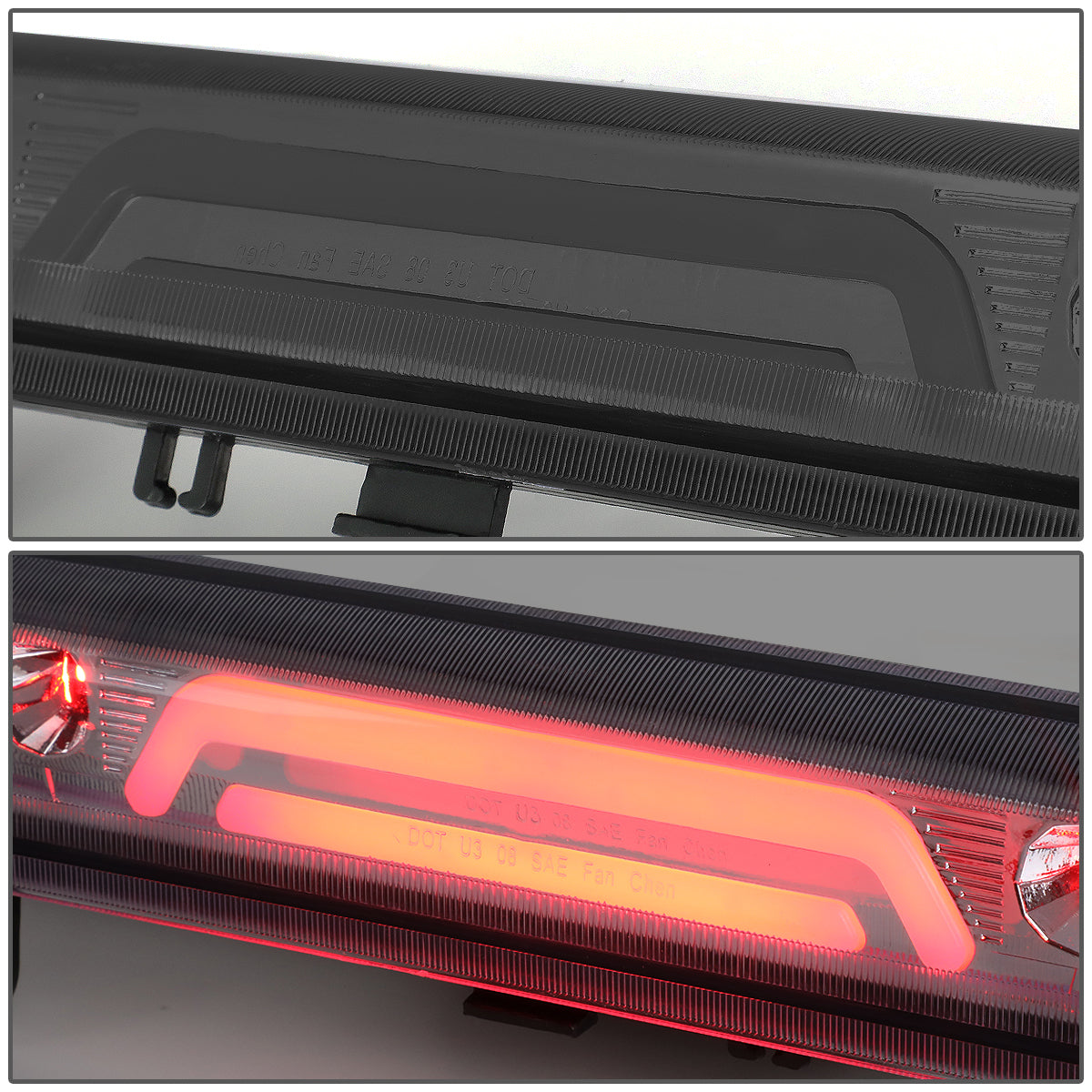 LUZ DE FRENO 00-06 CHEVY SUBURBAN 1500, 2500, TAHOE, GMC YUKON, YUKON XL 1500, 2500 - FITS LIFTGATE MODEL REAR DOORS ONLY - 3D - LED - SMOKE