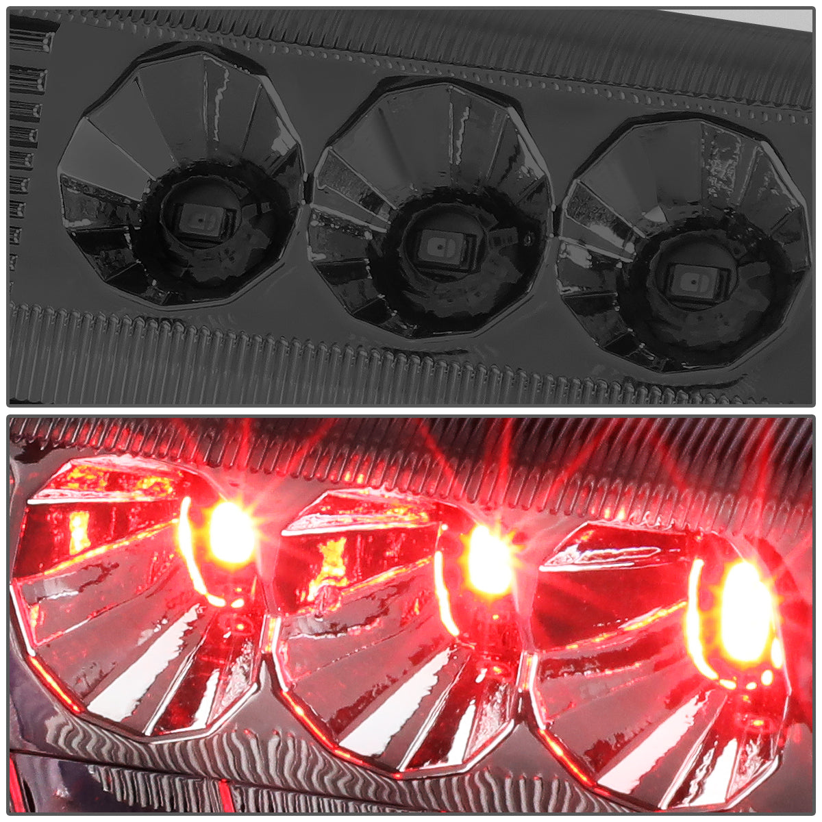 LUZ DE FRENO 00-06 CHEVY SUBURBAN 1500, 2500, TAHOE, GMC YUKON, YUKON XL 1500, 2500 - FITS LIFTGATE MODEL REAR DOORS ONLY - 3D - LED - SMOKE