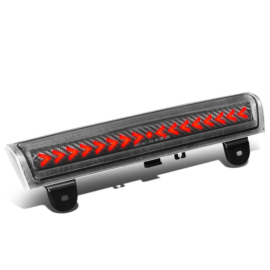 LUZ DE FRENO 00-06 CHEVY SUBURBAN 1500, 2500, TAHOE, GMC YUKON, YUKON XL 1500, 2500 - FITS LIFTGATE MODEL REAR DOORS ONLY - 3D - LED - SEQUENTIAL ARROW LED - BLACK