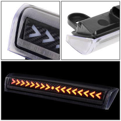 LUZ DE FRENO 00-06 CHEVY SUBURBAN 1500, 2500, TAHOE, GMC YUKON, YUKON XL 1500, 2500 - FITS LIFTGATE MODEL REAR DOORS ONLY - 3D - LED - SEQUENTIAL ARROW LED - BLACK