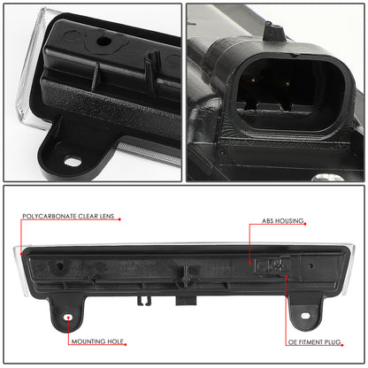 LUZ DE FRENO 00-06 CHEVY SUBURBAN 1500, 2500, CHEVY TAHOE, GMC YUKON, GMC YUKON XL 1500, 2500 - FITS LIFTGATE MODEL REAR DOORS ONLY - LED STRIP - CHROME